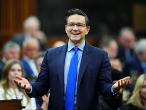Conservative Leader Pierre Poilievre rises during question period on June 21, 2023.