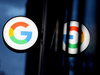 Google logo reflected